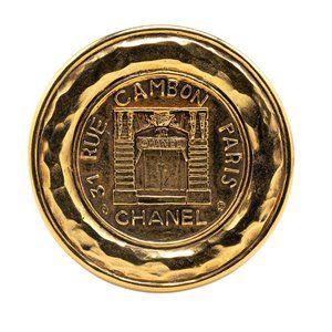 Chanel Cambon Gold Gold Plated brooch